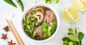 The Health Benefits of Pho Noodle Soup: Myth or Reality? 1 (bowl of beef pho)