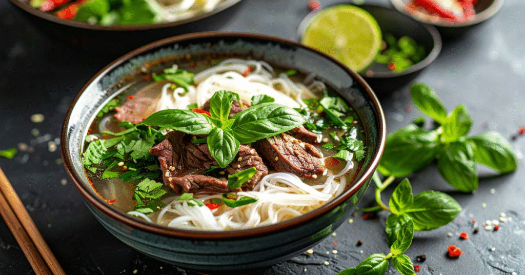 The Best Noodles for Pho: Why VIFON Rice Noodles Stand Out at Safeway 1 VIFON rice noodles pho with beef and herbs