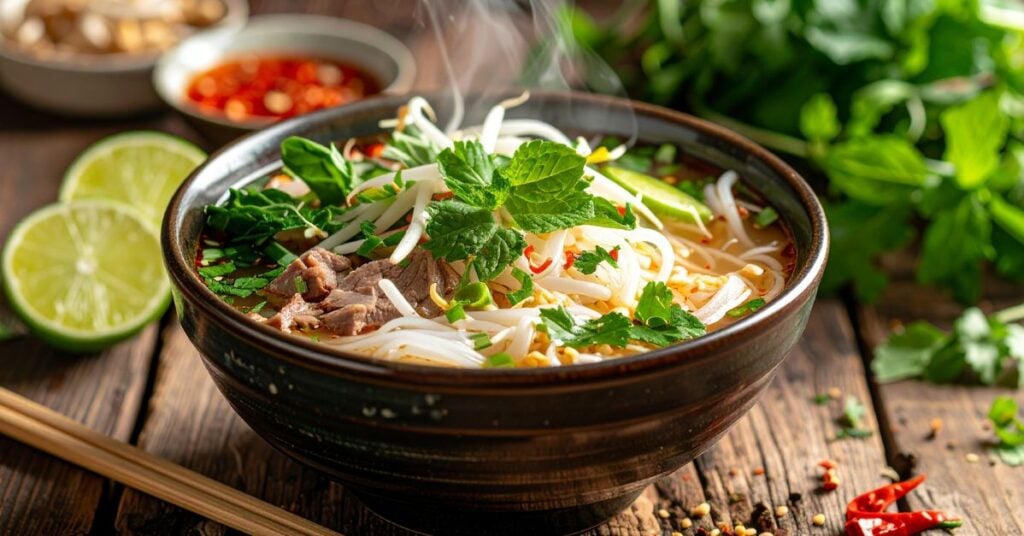 Bánh Phở Noodles: The Heart of Every Pho Bowl 1 bánh phở noodles – authentic pho rice noodles in VIFON bowl