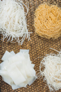 Flat Rice Noodles for Pho: Why Shape and Texture Matter 3 Different types of rice noodles.