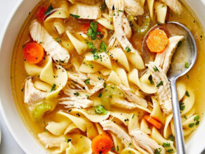 How to Make Chicken Noodle Soup: A Simple Comfort Food Guide 1 Bowl of chicken noodle soup.